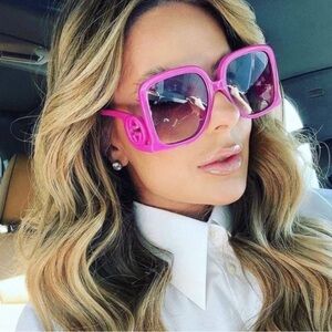 NEW GUCCI GG1326S 004 PINK SQUARE WOMEN SUNGLASSES GUCCI